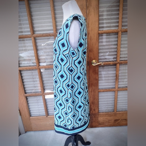Brand New Michael Kors Sheath Dress, Retro Geometric, Size Medium NWOT - Picture 6 of 11